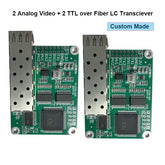2 Analog Video 2 TTL over Fiber Optical Transceiver LC-LC Singlemode up 20Km  TX 1310 & RX 1550nm include, High Speed